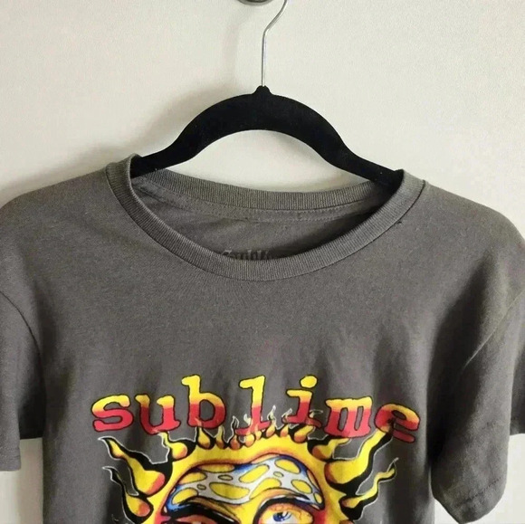 Sublime Mens Size Small Long Beach Short Sleeve T Shirt Dark Green - Picture 3 of 5
